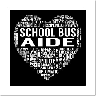 School Bus Aide Heart Posters and Art